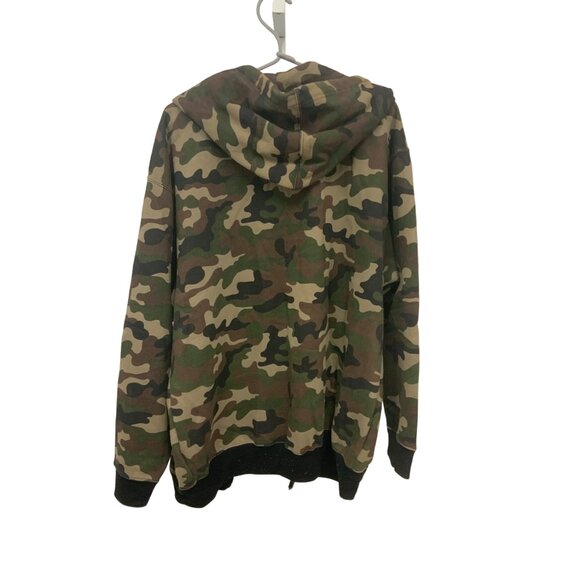 Pro Club Camo Zip-Up Hoodie Heavyweight Cotton Blend Large - Picture 2 of 4
